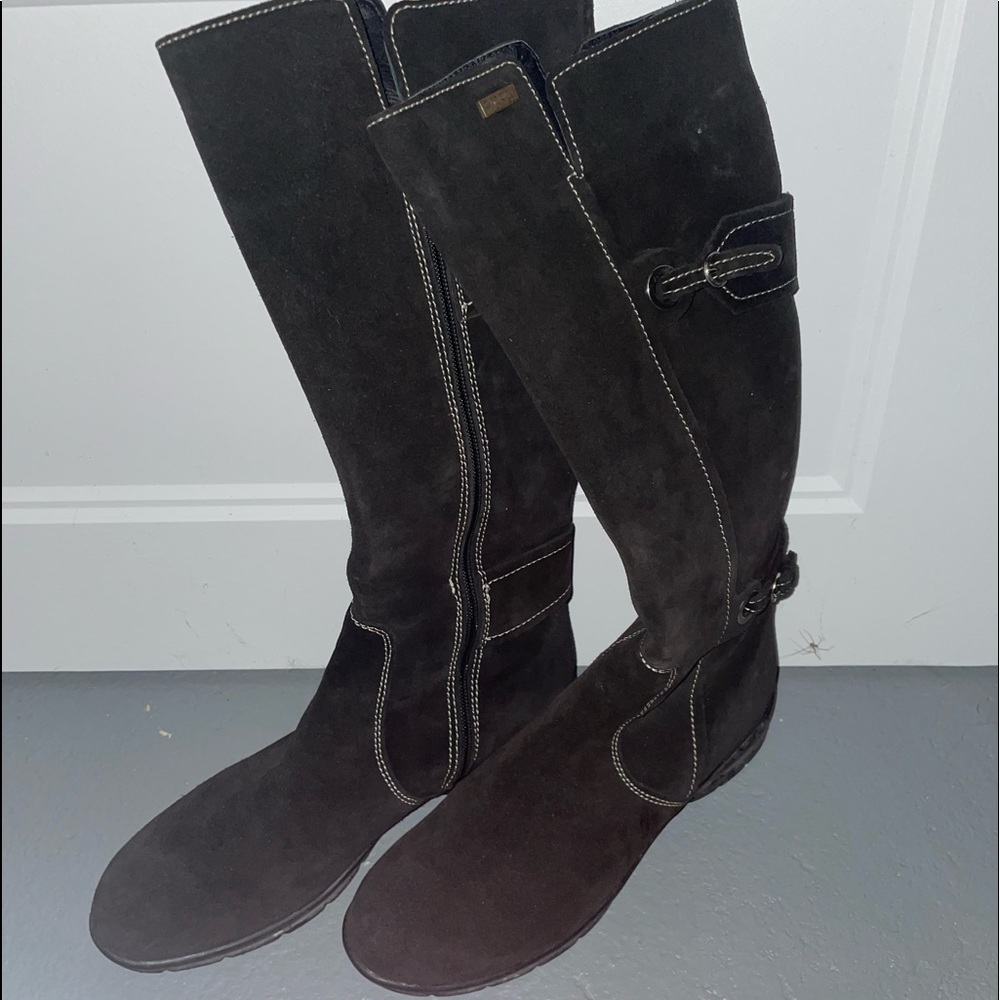 Knee high boots Geox suede boots winter spring autumn